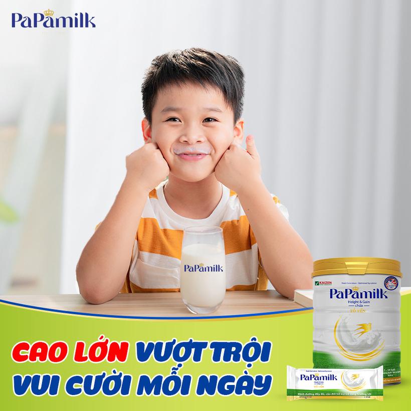 Sữa non tổ yến Papamilk Height & Gain giúp tăng cân tăng chiều cao cho Trẻ từ 1-19 tuổi - Lon 830G (DR0139-L01)-duoc-ban-tai-Minh Phát Emart