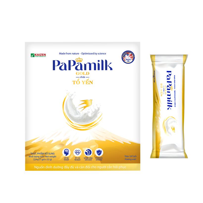 Sữa non tổ yến Papamilk Gold hỗ trợ xương khớp - Hộp 24 Gói (DR0144-L01)-duoc-ban-tai-Minh Phát Emart