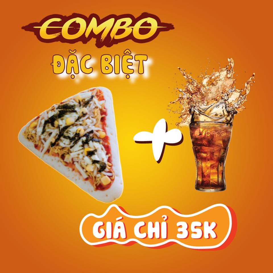 Combo Pizza TG gà nấm rong biển  + Nước -duoc-ban-tai-Bánh Mì Má Hải - An Nhơn