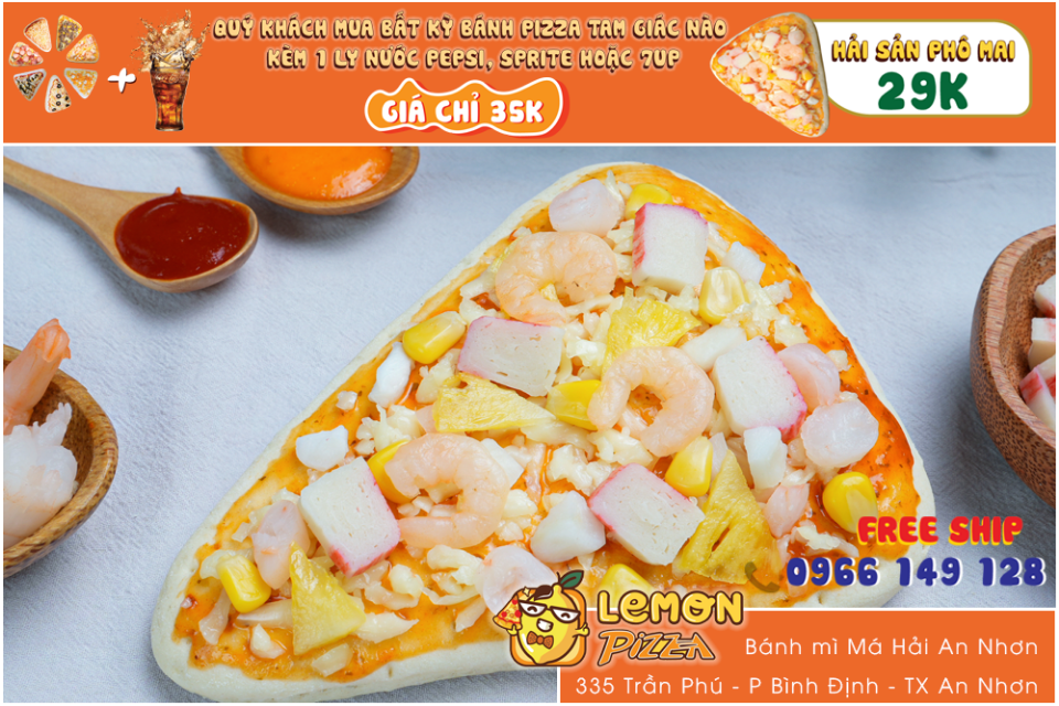 Pizza TG hải sản phô mai-duoc-ban-tai-Bánh Mì Má Hải - An Nhơn