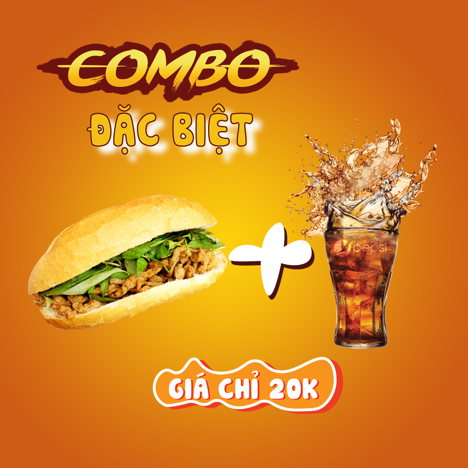 Combo bánh mì chả cá + Nước-duoc-ban-tai-Bánh Mì Má Hải - An Nhơn