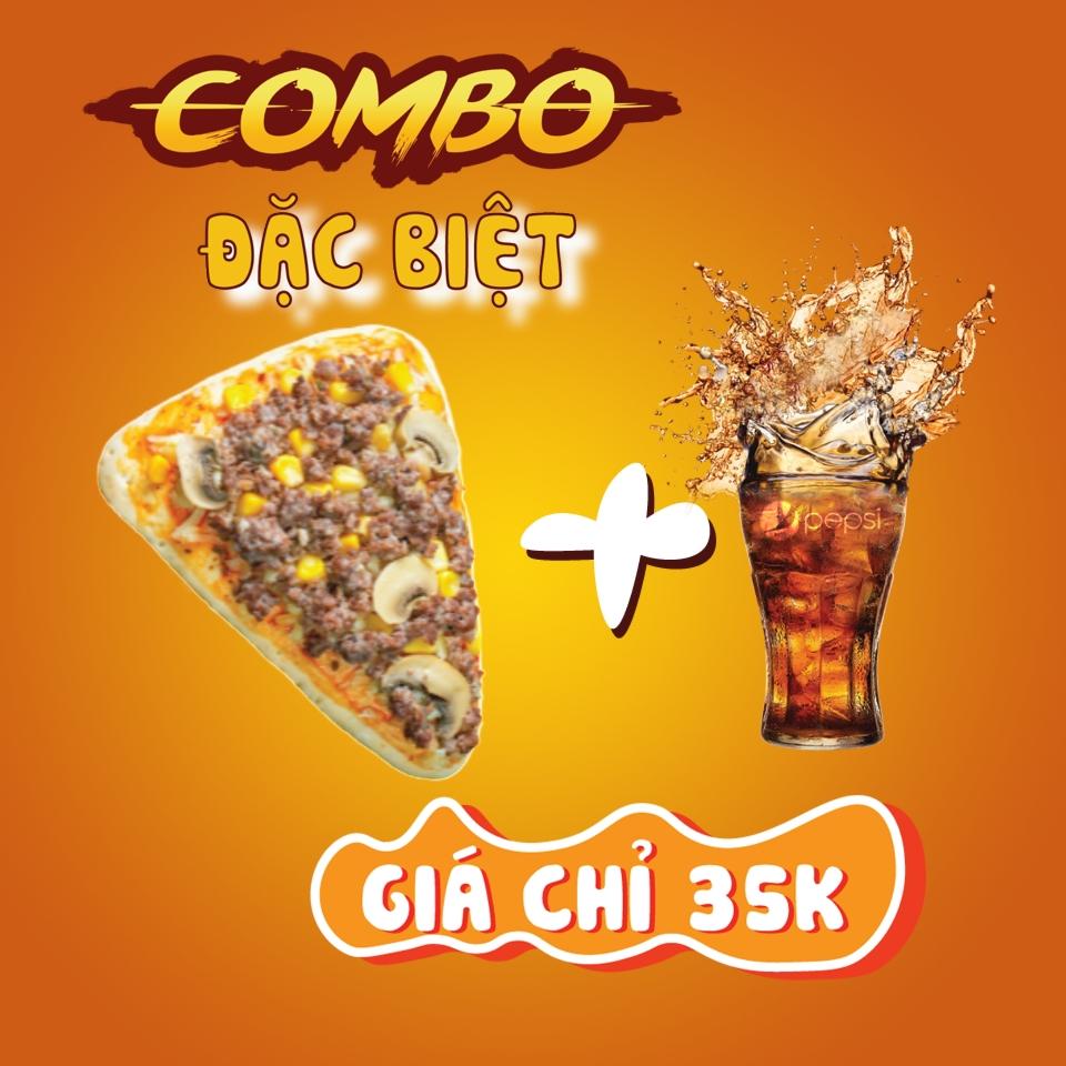 Combo Pizza TG bò Italia + Nước-duoc-ban-tai-Bánh Mì Má Hải - An Nhơn