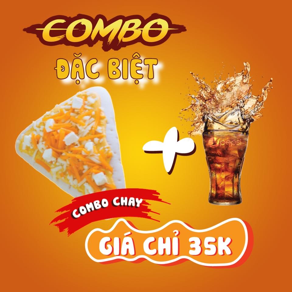 Combo Pizza TG phô mai ngũ vị + Nước-duoc-ban-tai-Bánh Mì Má Hải - An Nhơn