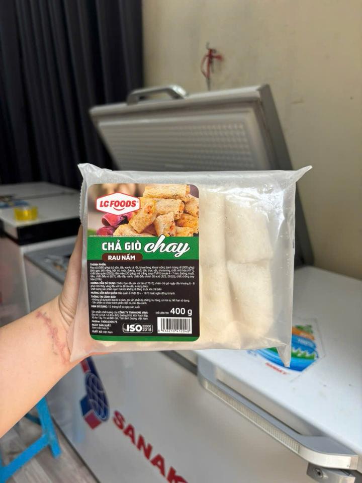 CHẢ GIÒ CHAY RAU NẤM LC 400G -duoc-ban-tai-Happy Tổng Kho