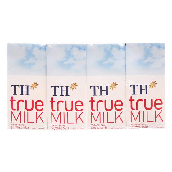 TH true Milk dâu(lốc 4hộp)-duoc-ban-tai-XUAN SHOP RANZAN