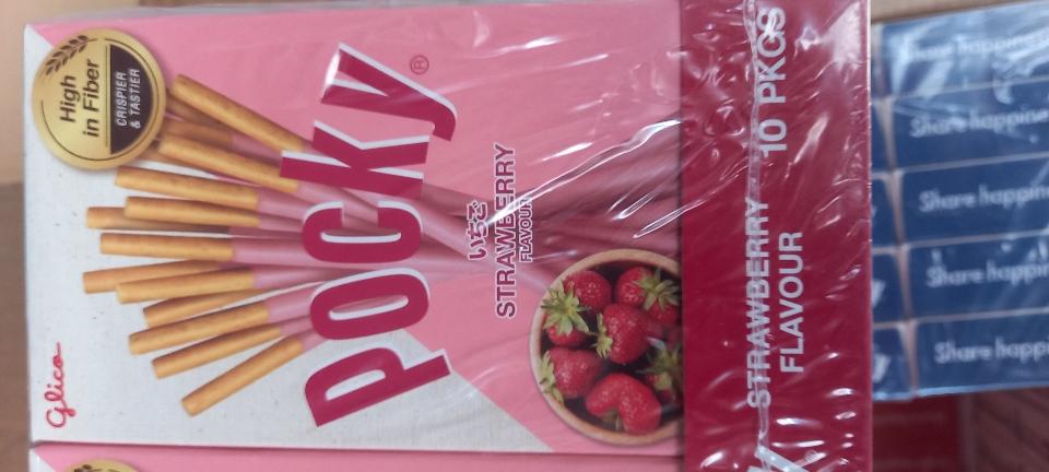 Bánh pocky dâu (10 hộp)-duoc-ban-tai-LIÊN HOÀ (PHÂN PHỐI KẸO SINGUM COOLARI, DOUBLEMINT, HUBBA, SUGUS, SOCOLA SNICKER , M&M ,TWIX,CHAO TÂN LONG AN)