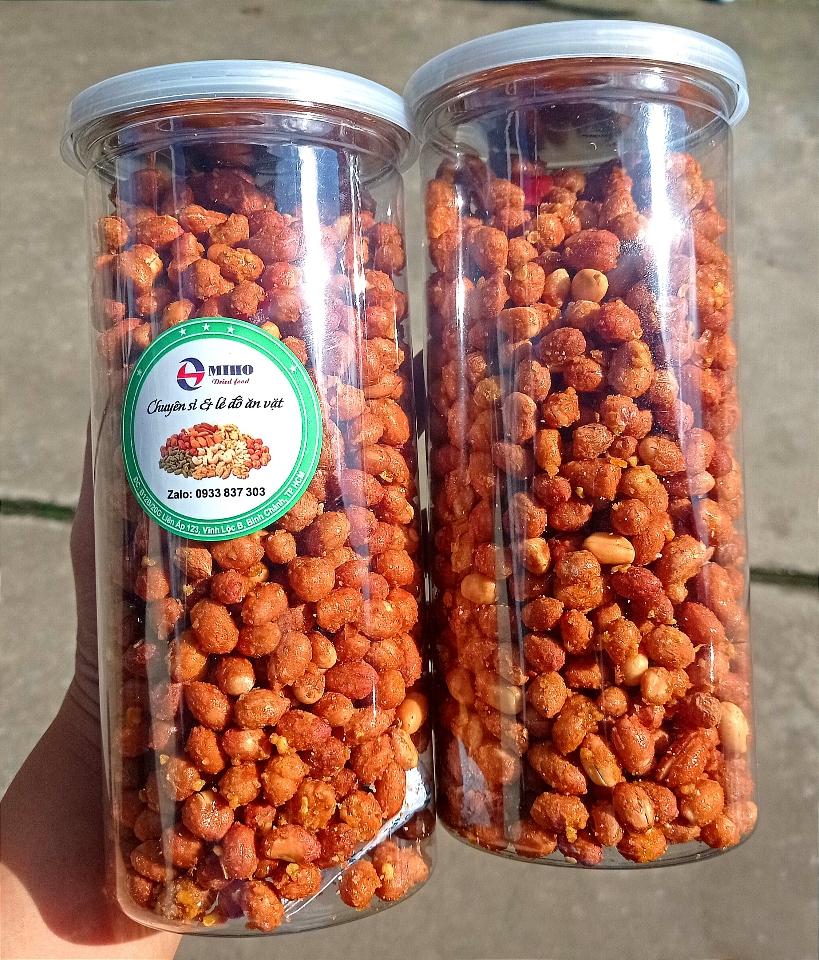 Đậu phộng tỏi ớt hũ 500gr-duoc-ban-tai-MIHO FOOD