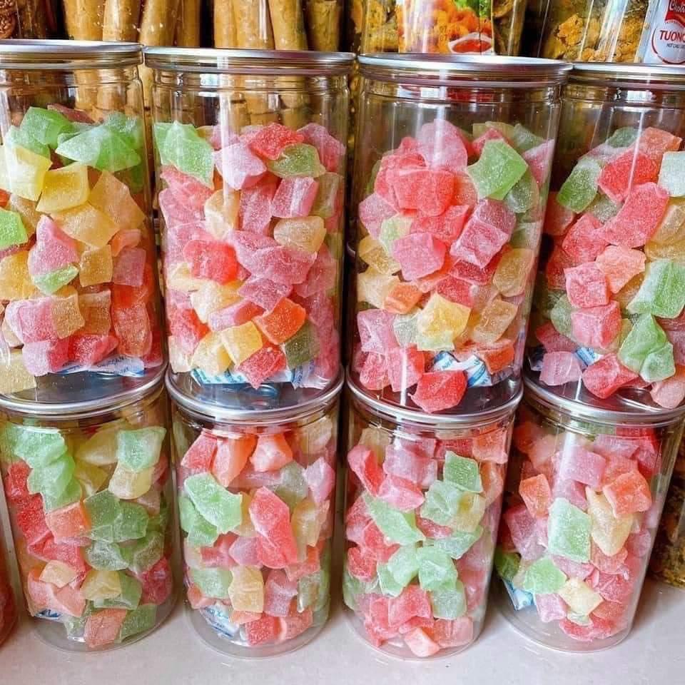 Kẹo dẻo dâu sữa hũ 450gr-duoc-ban-tai-MIHO FOOD