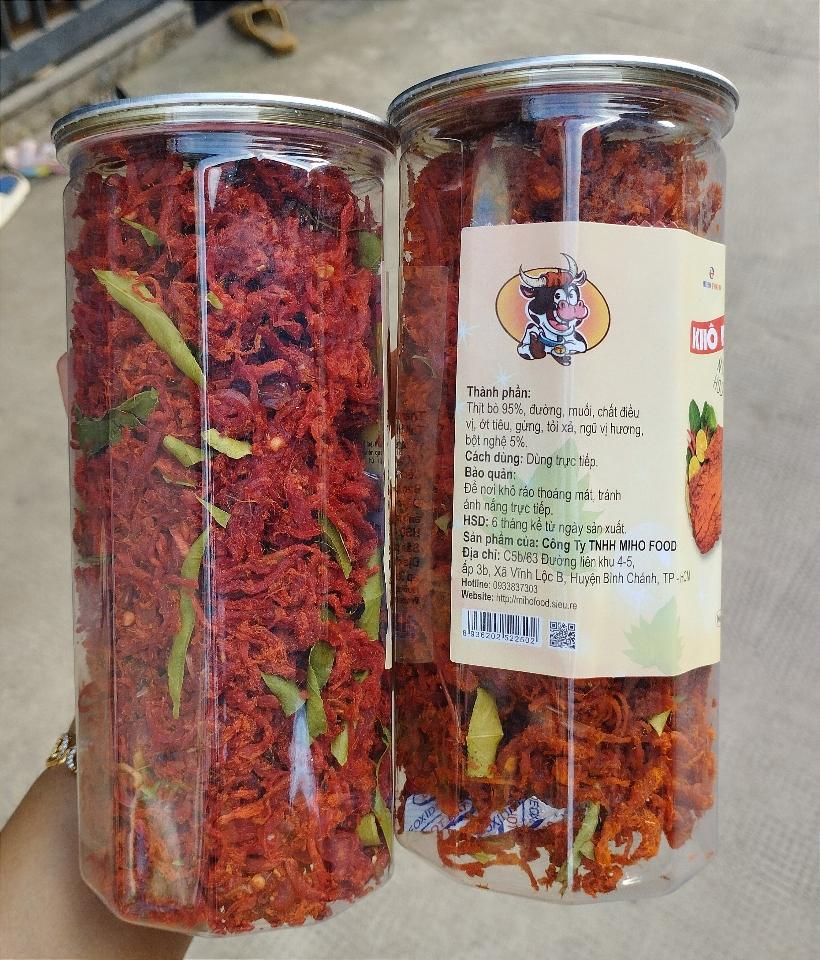 Bò xé sợi lá chanh hũ pet 350gr-duoc-ban-tai-MIHO FOOD