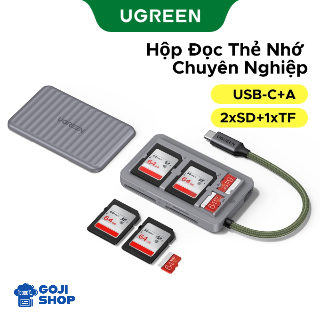 Đầu đọc và hộp đựng thẻ UGREEN USB C-duoc-ban-tai-GOJI SHOP