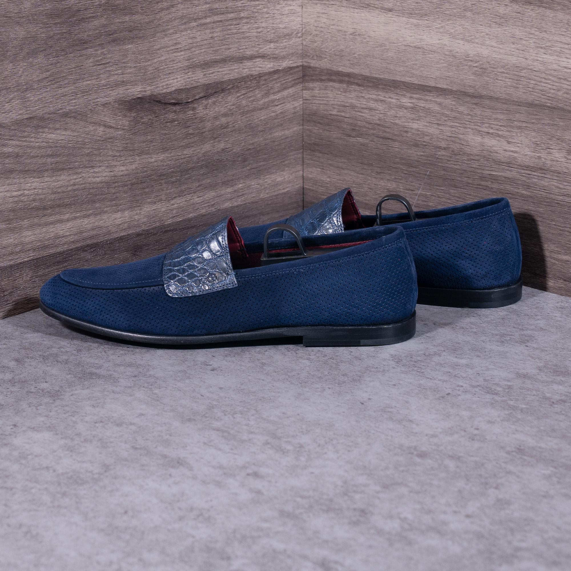 Dolce & Gabbana Blue Suede Caiman Loafers Slippers newfullbox size 7-duoc-ban-tai-AnDi Authentic Luxury