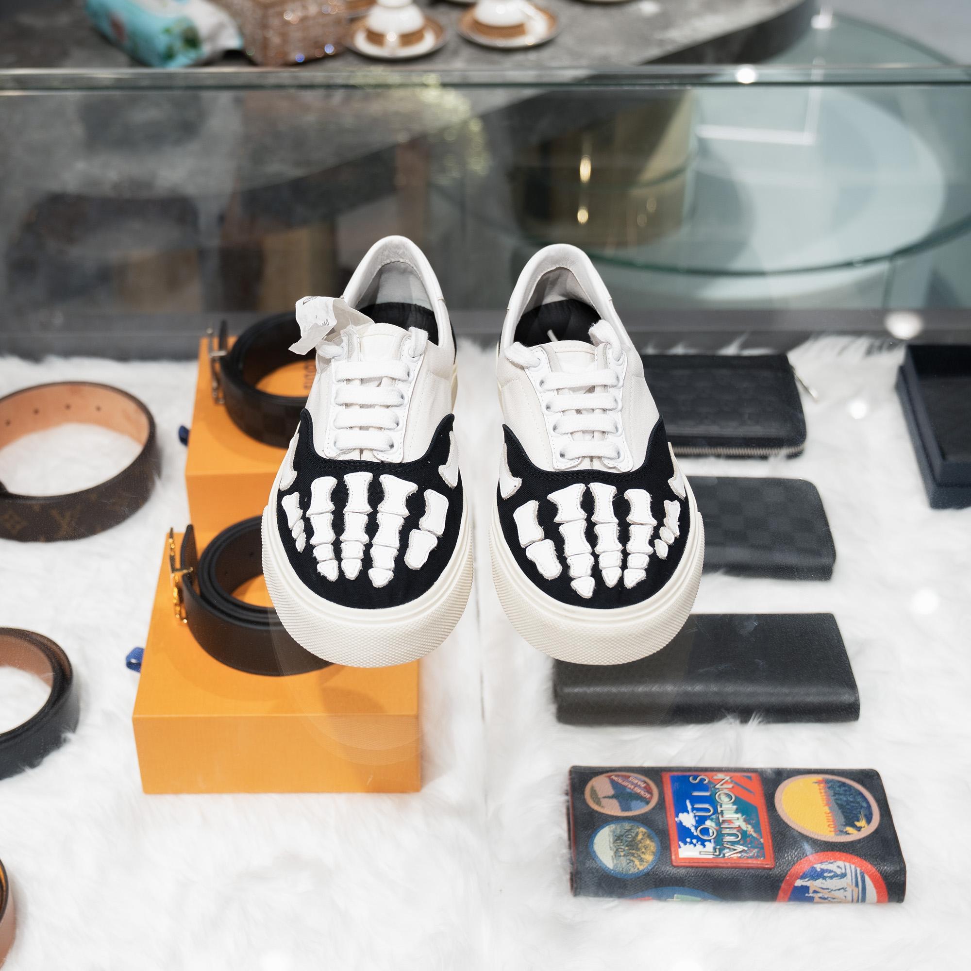 Amiri Black and White Skeleton Toe Likenew 98-99%-duoc-ban-tai-AnDi Authentic Luxury