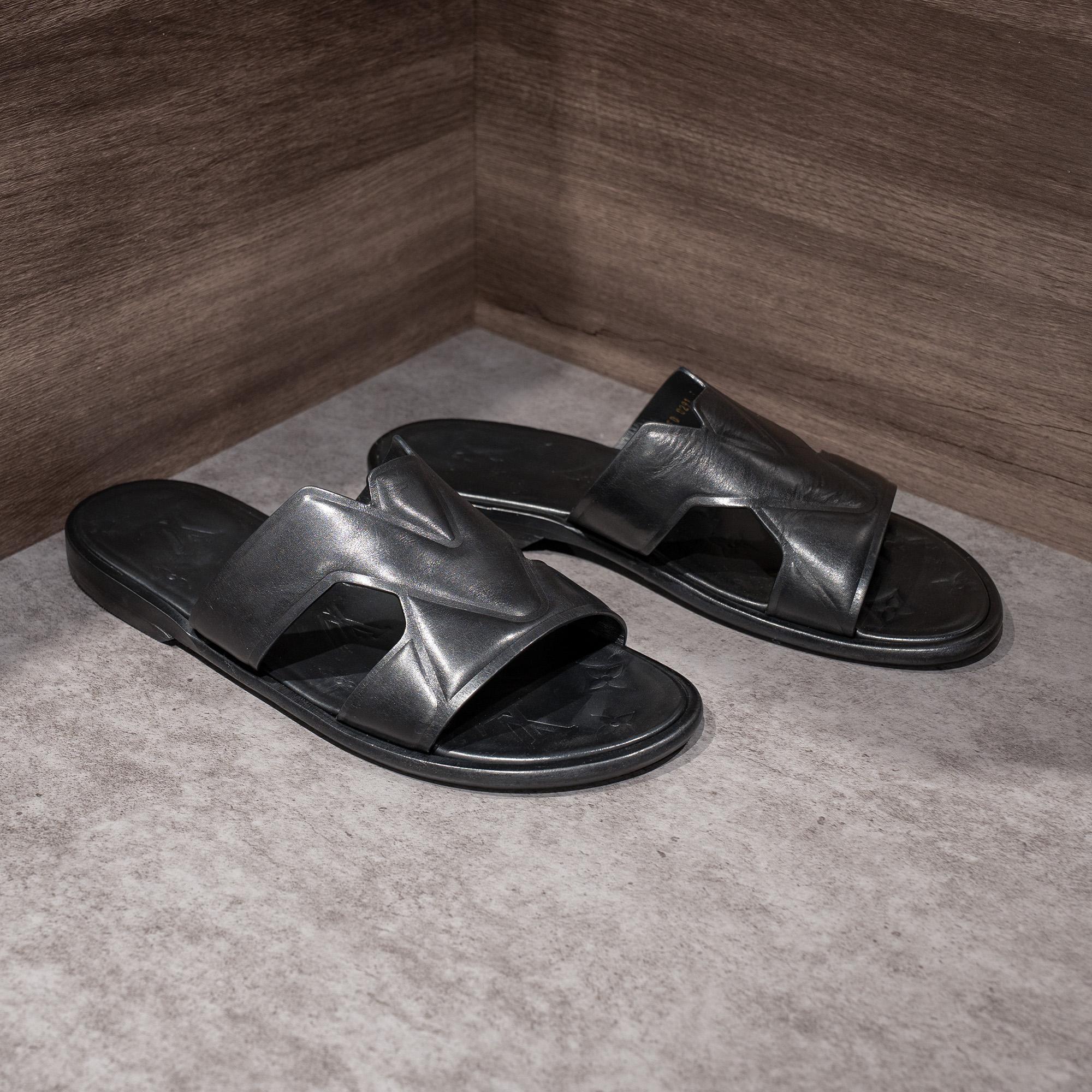 LV Oasis Mule Đen Da Trơn 98%-duoc-ban-tai-AnDi Authentic Luxury