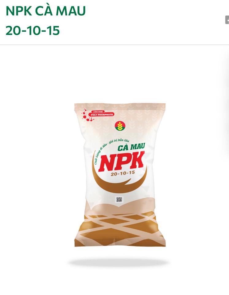 Phân bón Npk cà mau 20-10-15. Bao 50kg-duoc-ban-tai-CỬA HÀNG VTNN HOÀNG METRO