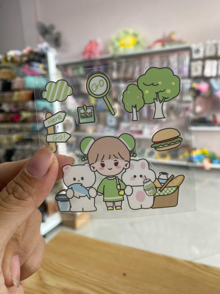 Sticker pe tấm vuông nhỏ/lấp lánh nhỏ-duoc-ban-tai-Pity shop 2