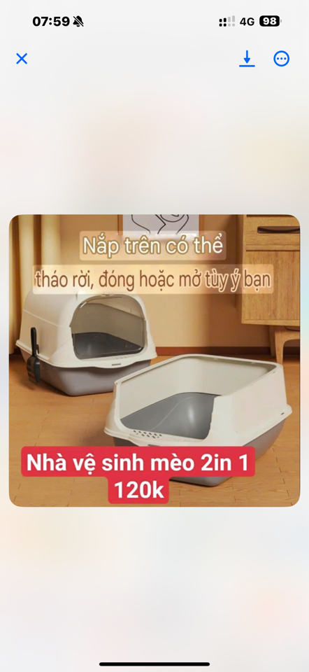 NHÀ VỆ SINH CHO MÈO SIZE LỚN -duoc-ban-tai-3D PET SHOP