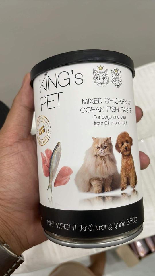 PATE KING'S PET GÀ CÁ - 380g-duoc-ban-tai-3D PET SHOP