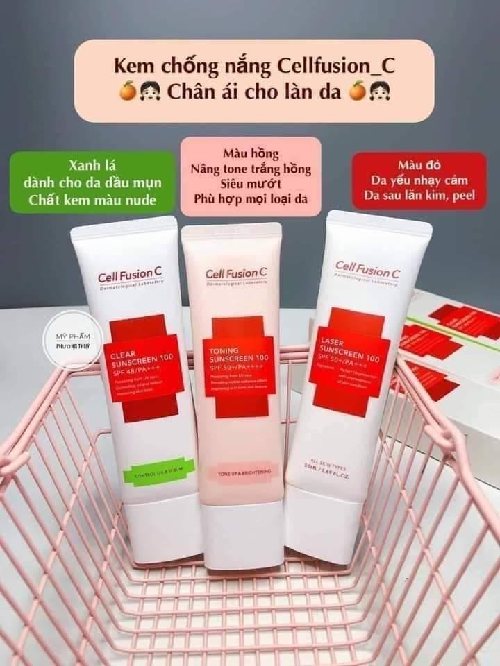 Kem chống nắng Cell Fucion C ( đủ 3 màu )-duoc-ban-tai-ML Store