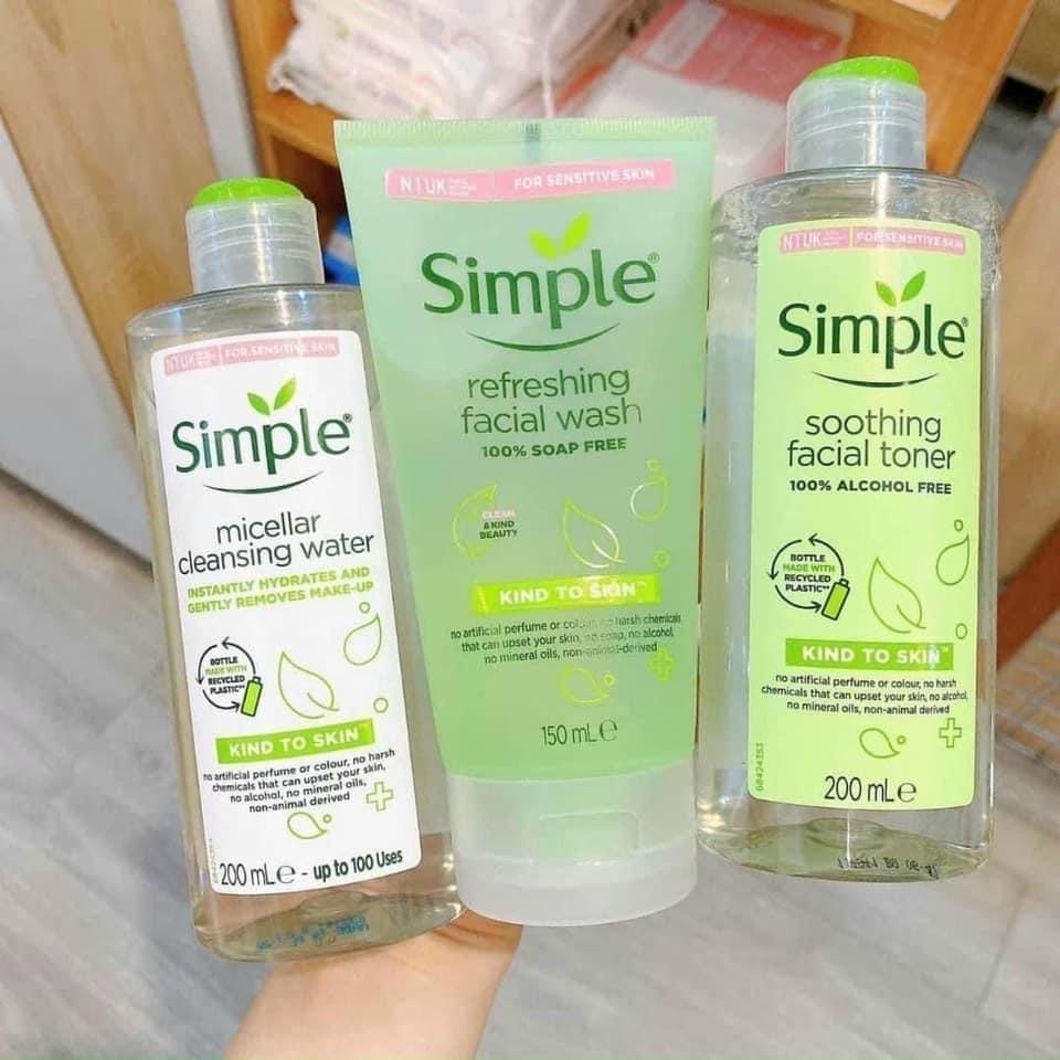 Combo Simple ( sữa rửa mặt, tone, nước tẩy trang )-duoc-ban-tai-ML Store