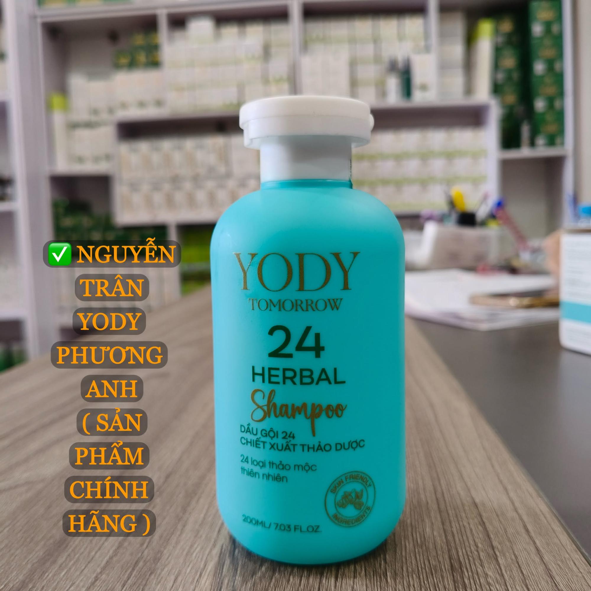 DẦU GỘI 24 LOẠI THẢO DƯỢC - HỖ TRỢ CHĂM SÓC TÓC - 24 LOẠI THẢO MỘC - YODY TOMORROW - CHÍNH HÃNG CTY - 200ML-duoc-ban-tai-❣️ 𝐘𝐎𝐃𝐘 𝐏𝐇𝐔̛𝐎̛𝐍𝐆 𝐀𝐍𝐇 ❣️ NGUYỄN TRÂN