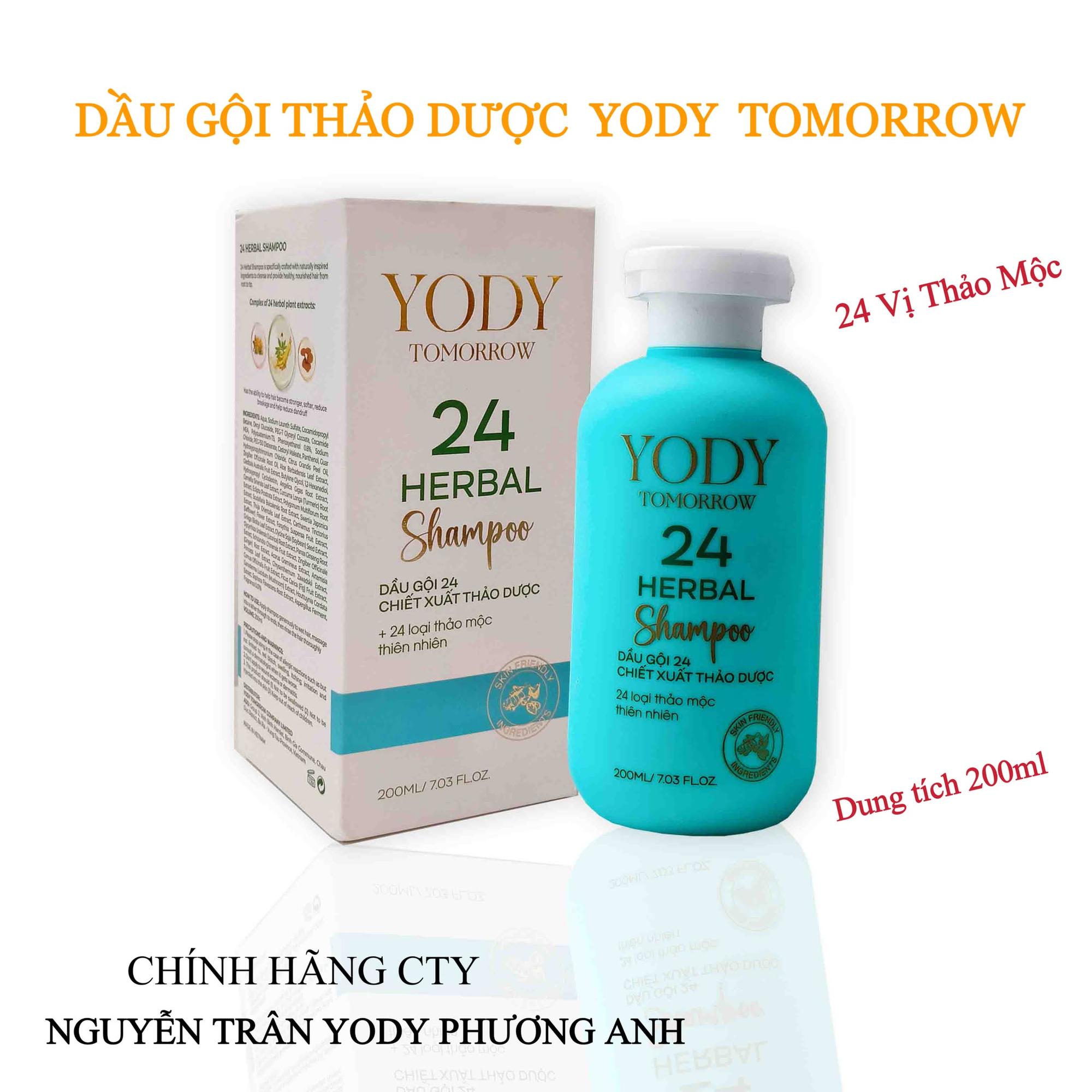 DẦU GỘI 24 LOẠI THẢO DƯỢC - HỖ TRỢ CHĂM SÓC TÓC - 24 LOẠI THẢO MỘC - YODY TOMORROW - CHÍNH HÃNG CTY - 200ML-duoc-ban-tai-❣️ 𝐘𝐎𝐃𝐘 𝐏𝐇𝐔̛𝐎̛𝐍𝐆 𝐀𝐍𝐇 ❣️ NGUYỄN TRÂN