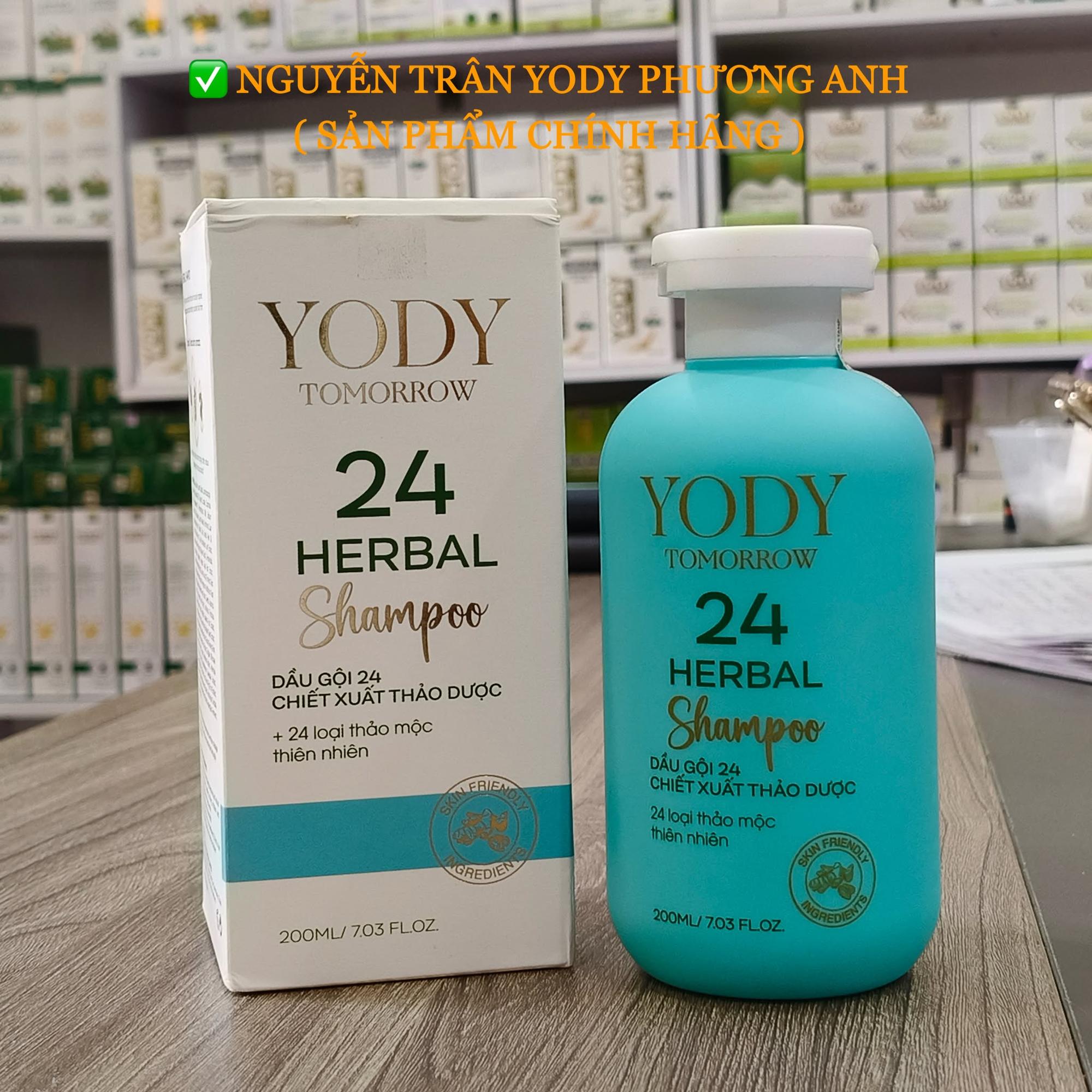 DẦU GỘI 24 LOẠI THẢO DƯỢC - HỖ TRỢ CHĂM SÓC TÓC - 24 LOẠI THẢO MỘC - YODY TOMORROW - CHÍNH HÃNG CTY - 200ML-duoc-ban-tai-❣️ 𝐘𝐎𝐃𝐘 𝐏𝐇𝐔̛𝐎̛𝐍𝐆 𝐀𝐍𝐇 ❣️ NGUYỄN TRÂN