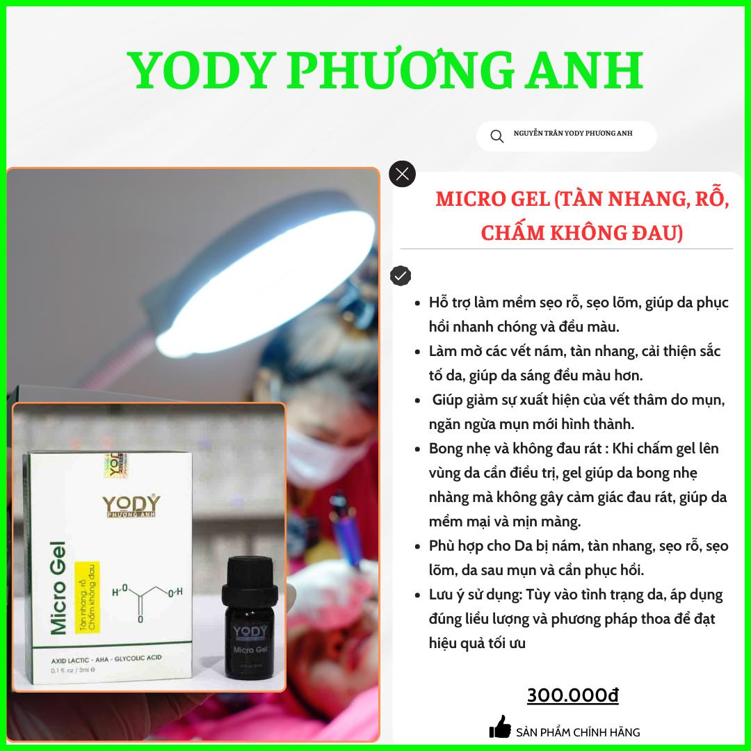 Micro Gel Trị Tàn Nhang & Sẹo Rỗ – Chấm Quét Không Đau YODY PHƯƠNG ANH-duoc-ban-tai-❣️ 𝐘𝐎𝐃𝐘 𝐏𝐇𝐔̛𝐎̛𝐍𝐆 𝐀𝐍𝐇 ❣️ NGUYỄN TRÂN