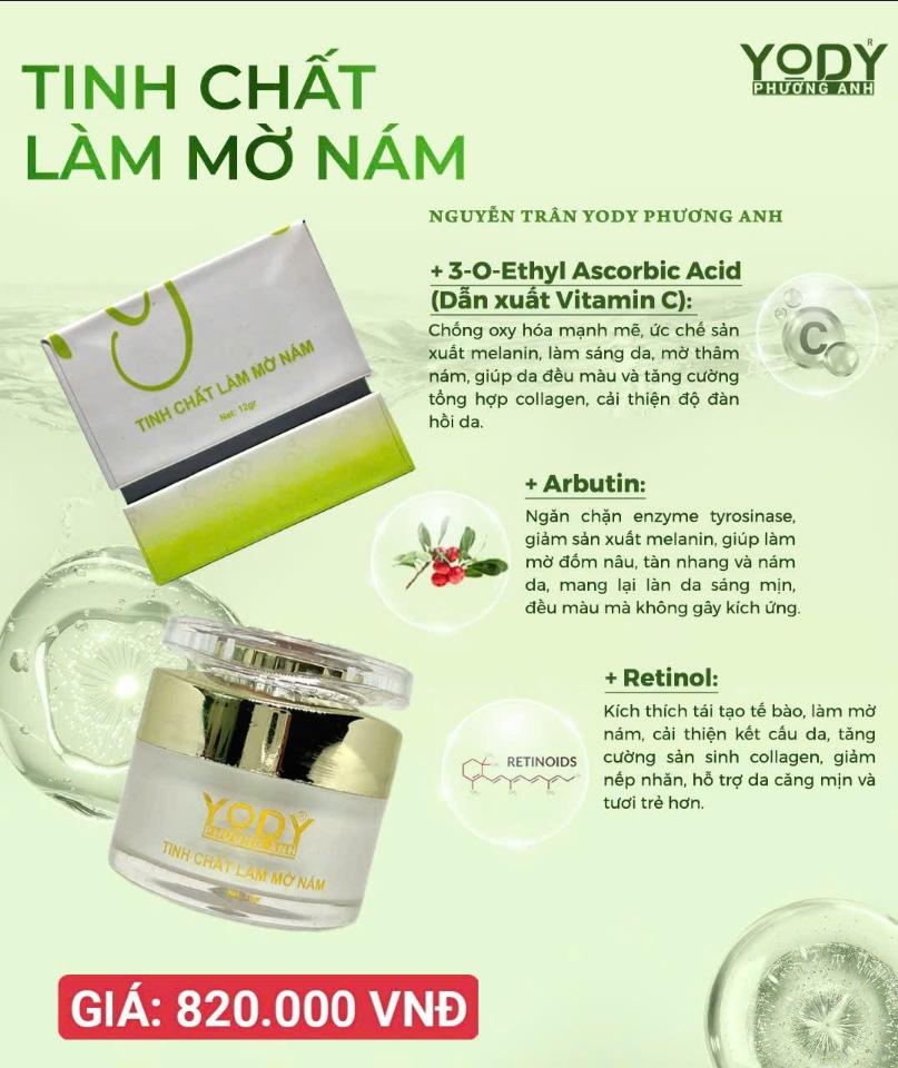TINH CHẤT LÀM MỜ NÁM (12gr)-duoc-ban-tai-❣️ 𝐘𝐎𝐃𝐘 𝐏𝐇𝐔̛𝐎̛𝐍𝐆 𝐀𝐍𝐇 ❣️ NGUYỄN TRÂN