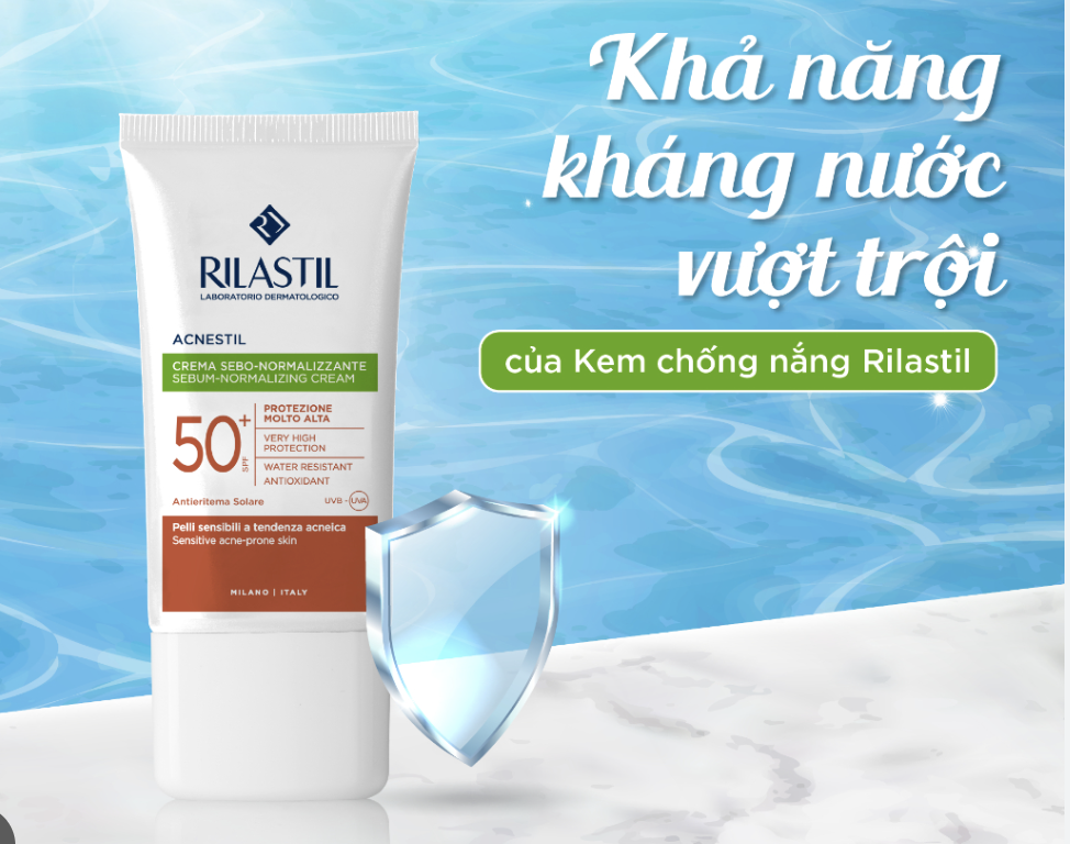 Kem chống nắng dành cho da dầu mụn Rilastil Acnestil Sebum - Normalizing Cream SPF 50+-duoc-ban-tai-Tiệm Nhà Mịn