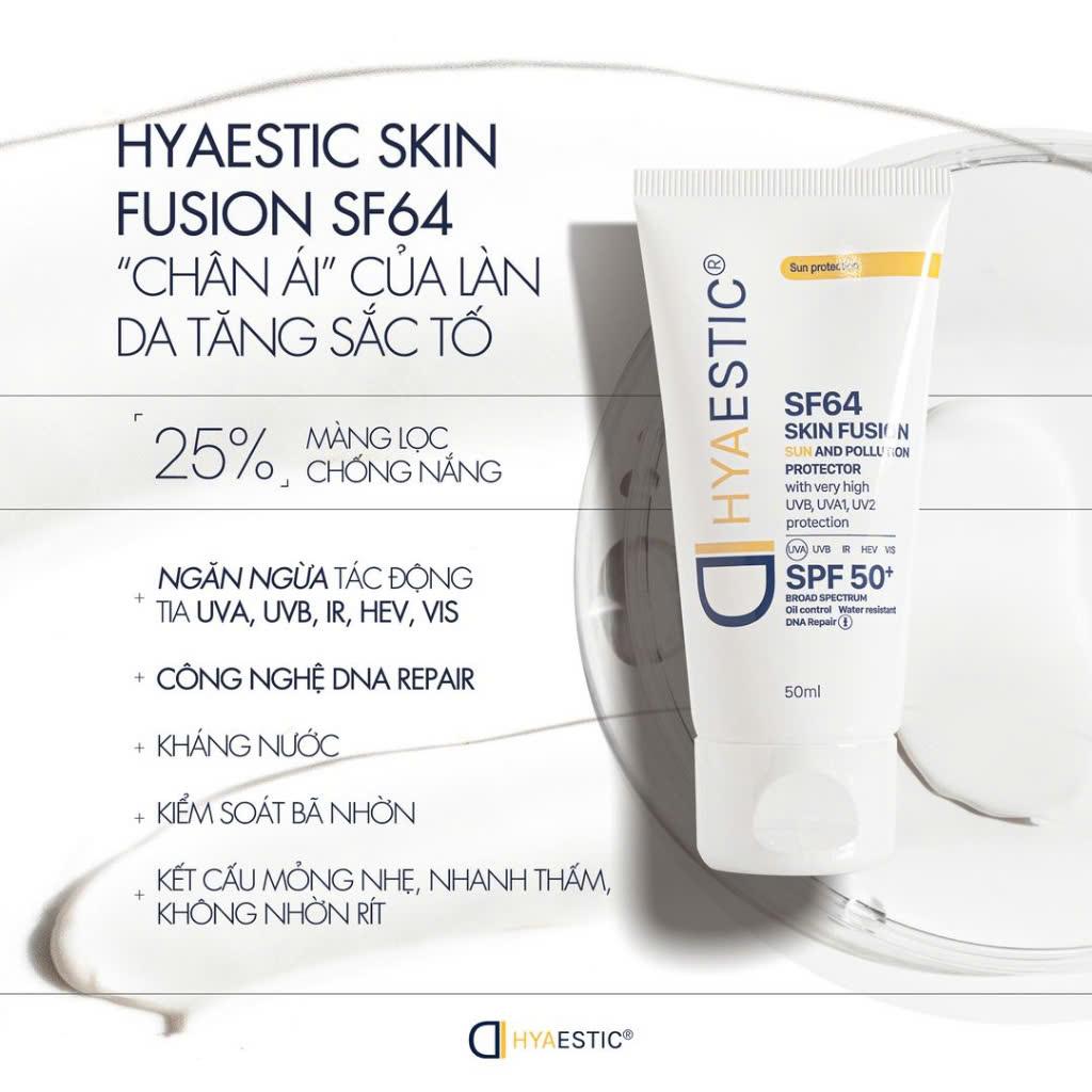 Kem Chống Nắng Hyaestic Skin Fusion SF64 Sun And Protector SPF50+ Giúp Chống Nắng, Bảo Vệ Da Tuyệt Đối-duoc-ban-tai-Tiệm Nhà Mịn