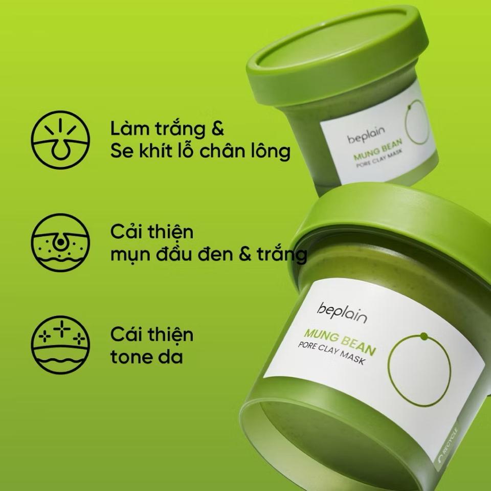 Mặt nạ đất sét Beplain giúp loại bỏ bã nhờn, giảm mụn, sạch sâu lỗ chân lông-duoc-ban-tai-Tiệm Nhà Mịn
