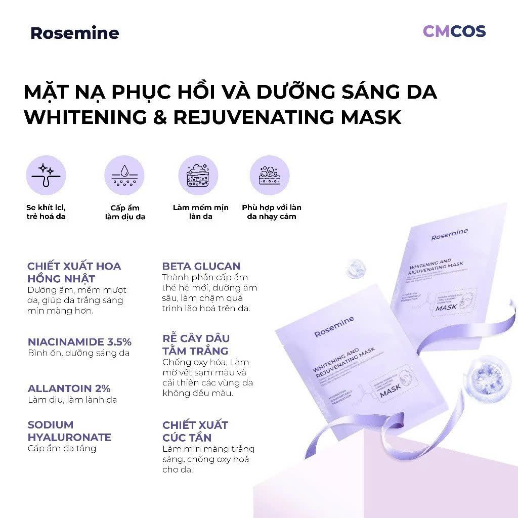 Mặt Nạ Dưỡng Trắng Da Rosemine Whitening And Rejuvenating Mask 25ml-duoc-ban-tai-Tiệm Nhà Mịn