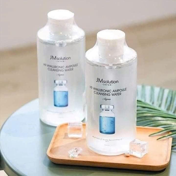 Nước Tẩy Trang JMsolution Hyaluronic Acid Mọi Loại Da Hyaluronic Ampoule Cleansing Water/ Gold 500ml-duoc-ban-tai-Tiệm Nhà Mịn