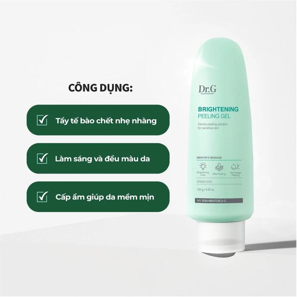 Tẩy Tế Bào Chết Dr.G Brightening Peeling Gel Loại Bỏ Tế Bào Chết, Thông Thoáng Lỗ Chân Lông Và Làm Mịn Da 120ml-duoc-ban-tai-Tiệm Nhà Mịn