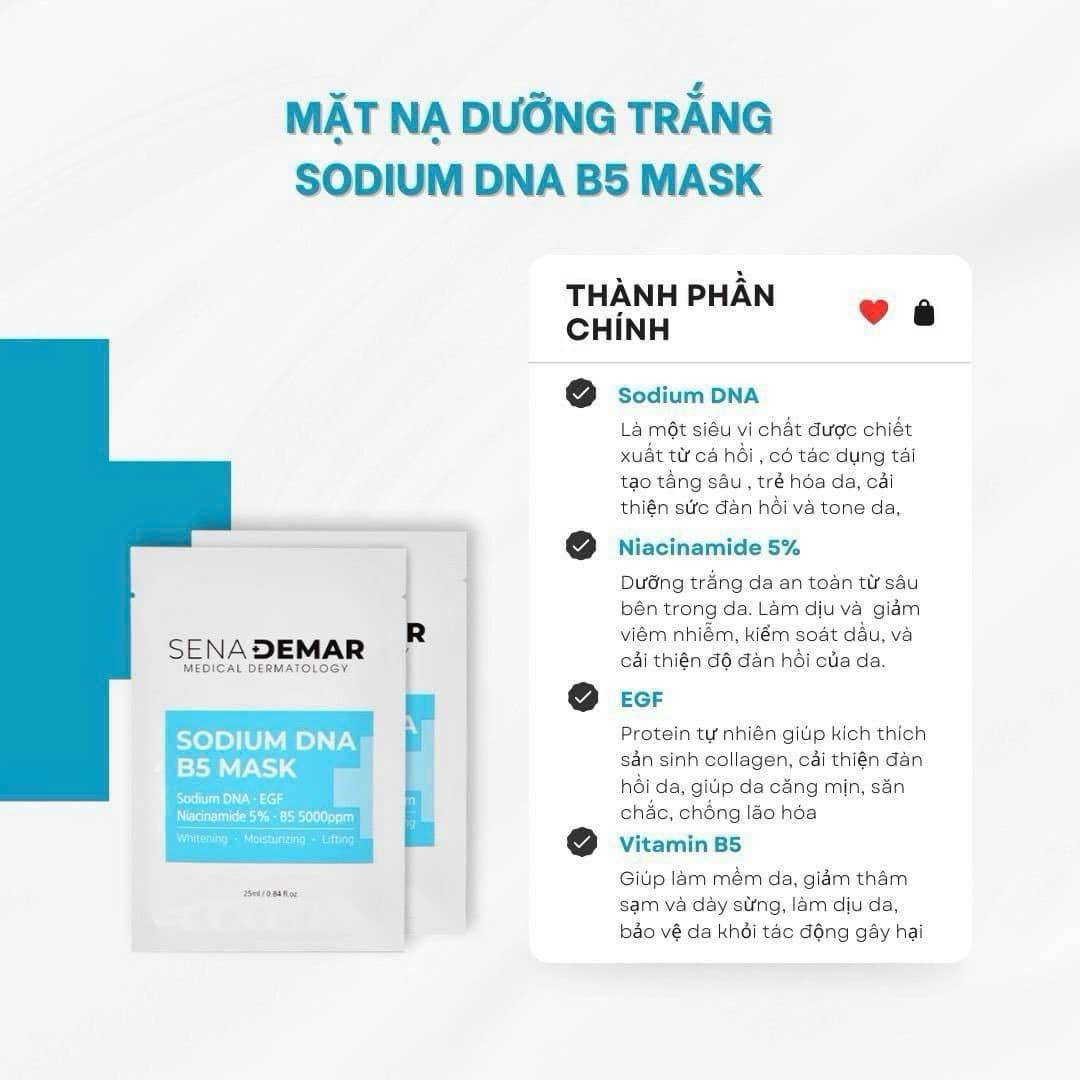 Mặt Nạ Tế Bào Gốc B5 Sena Derma Sodium DNA Mask Giúp Cấp Ẩm, Dưỡng Trắng Và Phục Hồi Da 25ml-duoc-ban-tai-Tiệm Nhà Mịn