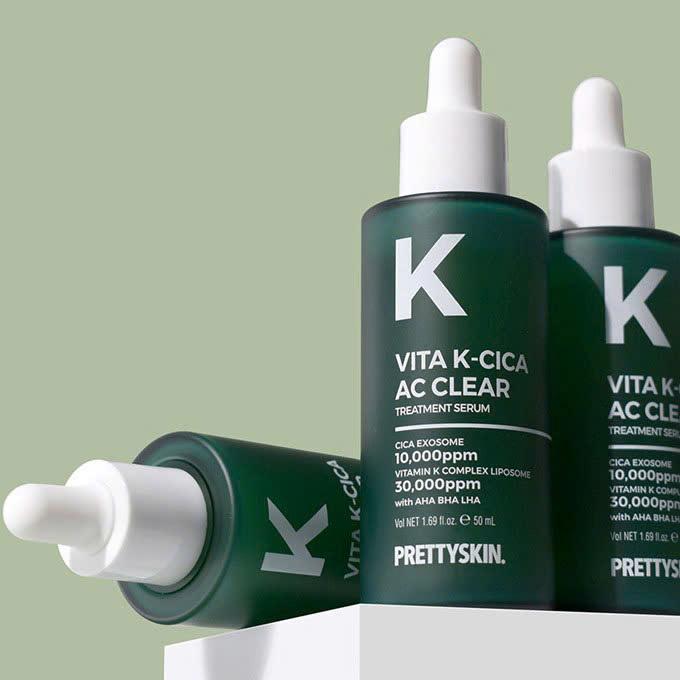 Tinh chất Pretty Skin Vita K Cica Ac Clear Treatment hỗ trợ phục hồi, giảm đỏ cho da yếu nhạy cảm 50ml-duoc-ban-tai-Tiệm Nhà Mịn