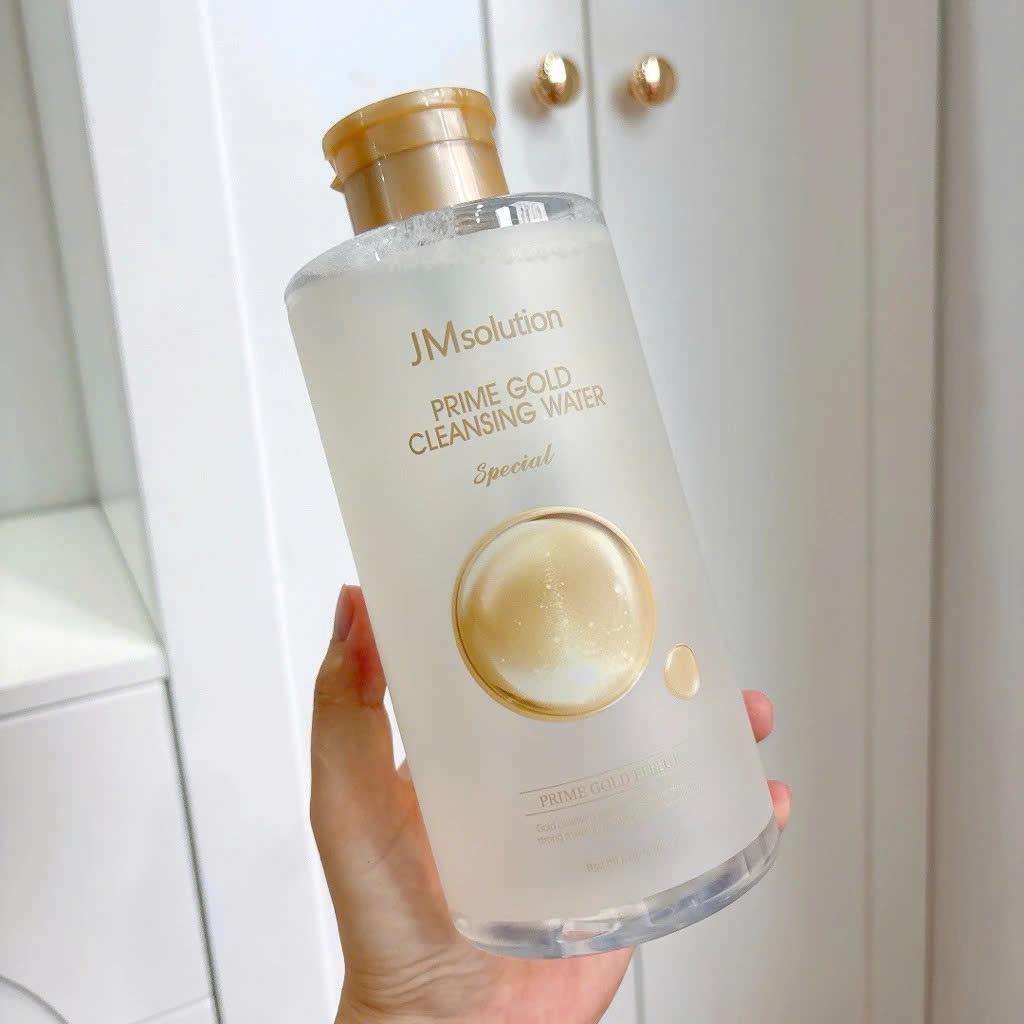 Nước Tẩy Trang JMsolution Hyaluronic Acid Mọi Loại Da Hyaluronic Ampoule Cleansing Water/ Gold 500ml-duoc-ban-tai-Tiệm Nhà Mịn