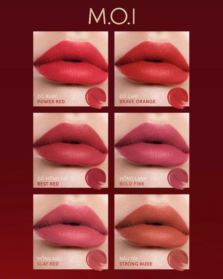 SON MÔI SÁP M.O.I VELVET MATTE QUEEN OF ROSE-duoc-ban-tai-Hương Linh's Cosmetics