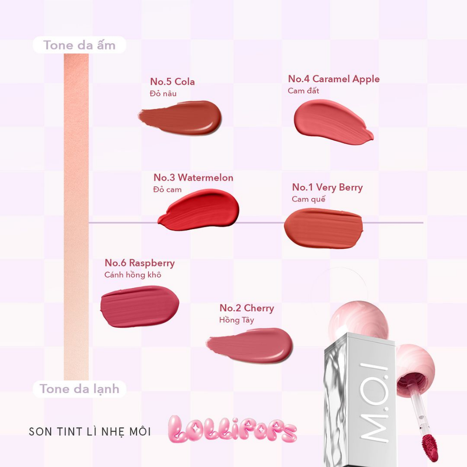 Son Tint Lì Nhẹ Môi Lollipops-duoc-ban-tai-Hương Linh's Cosmetics