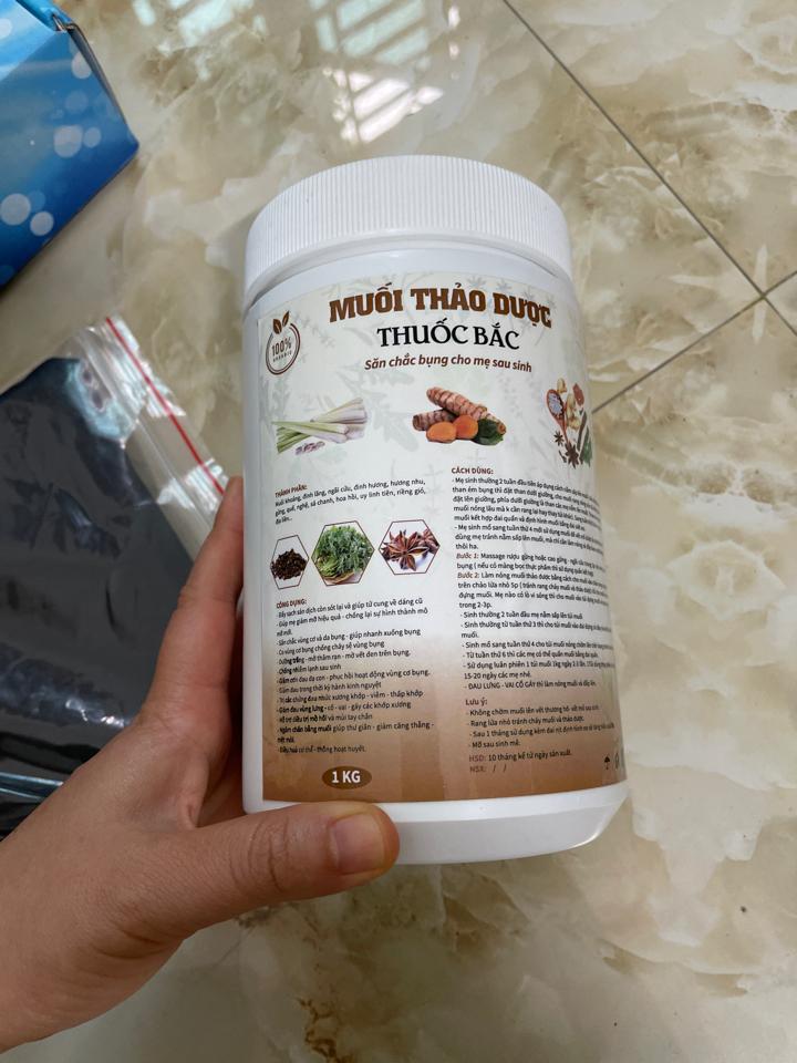 Muối thảo dược kèm túi đựng-duoc-ban-tai-Nông sản Xanh