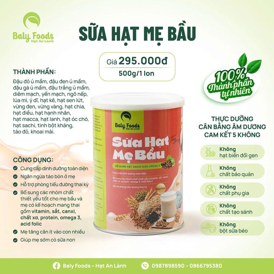 Sữa hạt bầu Balyfoods-duoc-ban-tai-Nông sản Xanh