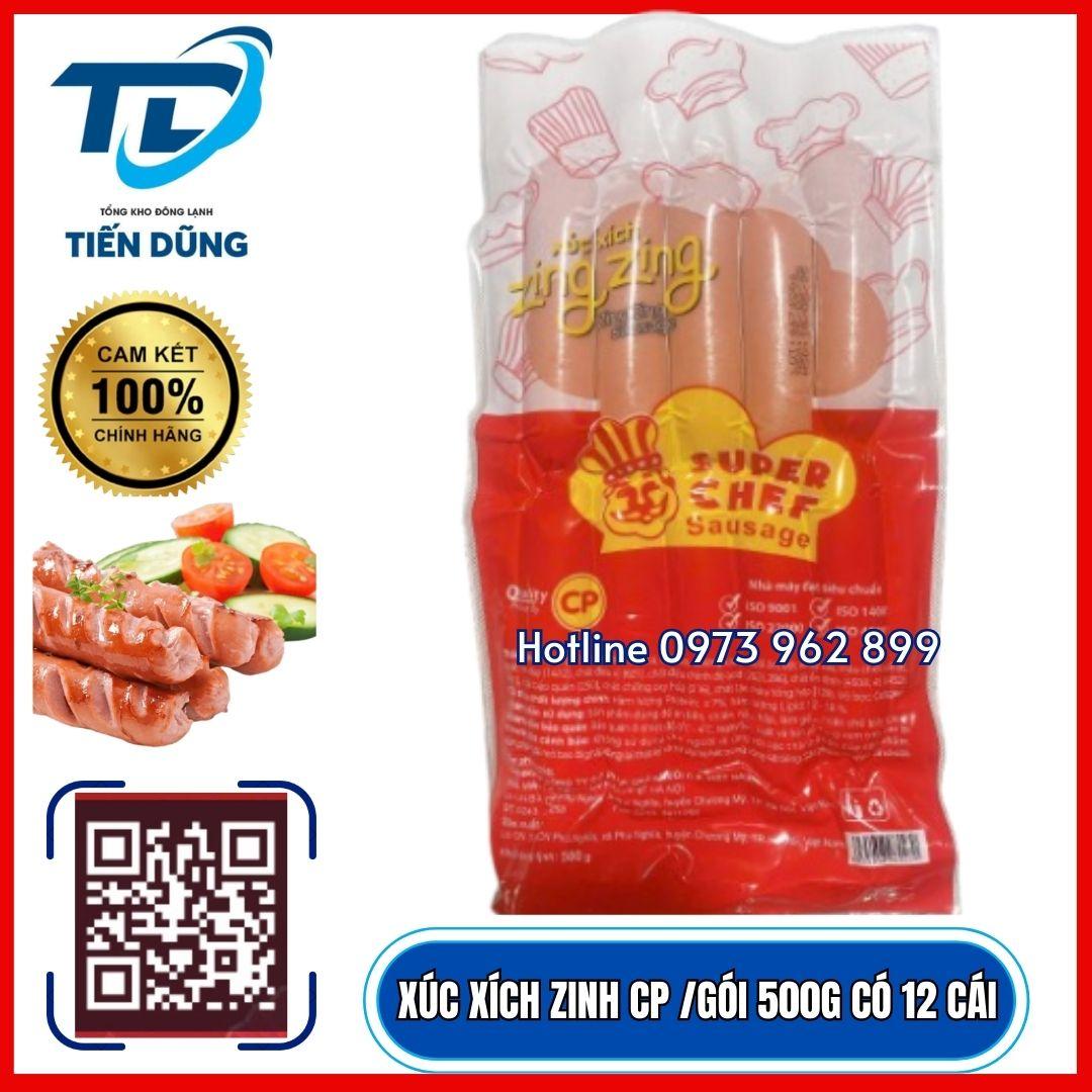 XÚC XÍCH ZINH 500G LOẠI NHỎ 12 CÁI-duoc-ban-tai-NPP XÚC XÍCH CP TIẾN DŨNG  NO31-LK32 KHU  DỊC VỤ HÀ TRÌ HÀ CẦU HÀ ĐÔNG HÀ NỘI 0973 962 899