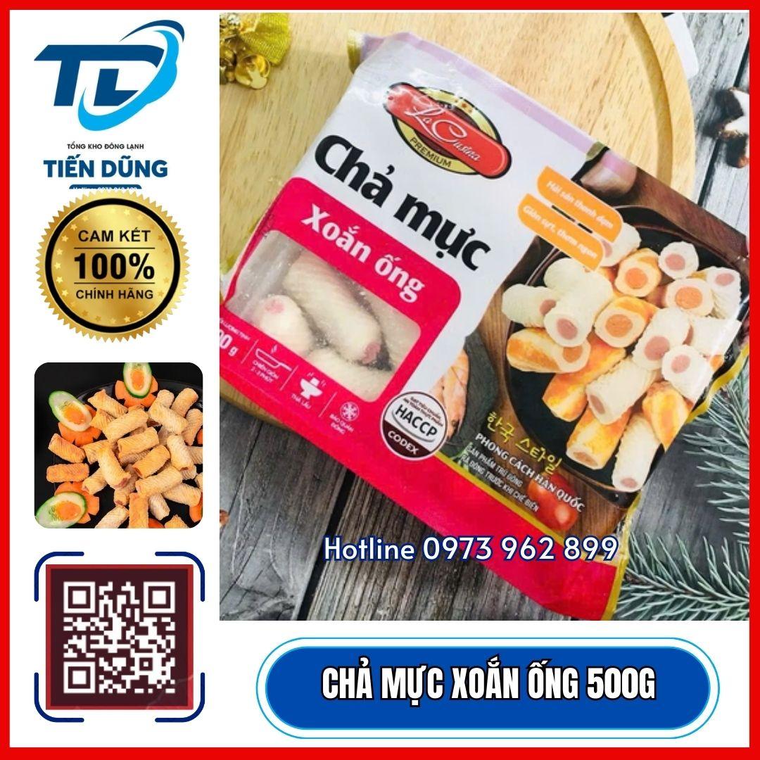 CHẢ MỰC XOẮN ỐNG /GÓI 500G-duoc-ban-tai-NPP XÚC XÍCH CP TIẾN DŨNG