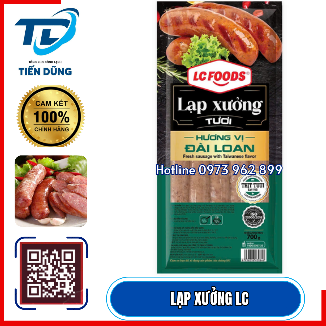 LẠP SƯỞNG LC/ GÓI 700G CÓ 10 CÁI-duoc-ban-tai-NPP XÚC XÍCH CP TIẾN DŨNG