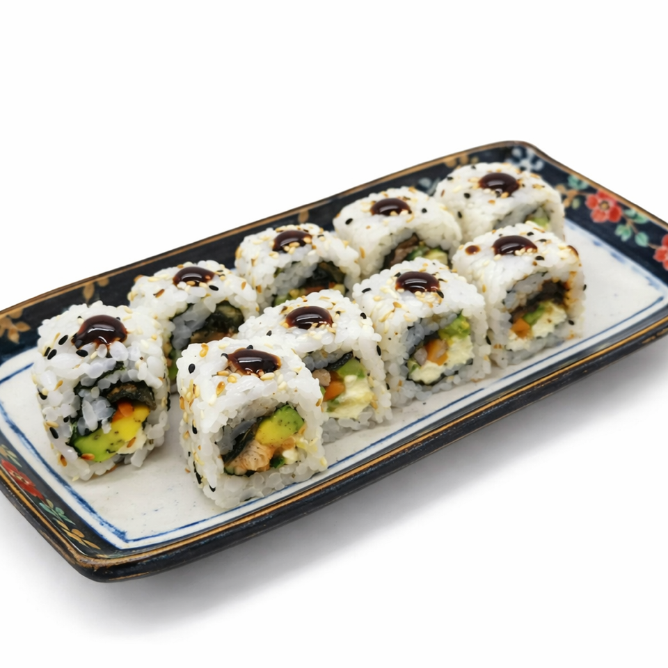 Unagi Goma Maki[Eel Roll w Sesame Seeds] Sushi cuộn Lươn lăn mè -duoc-ban-tai-Furin sushi