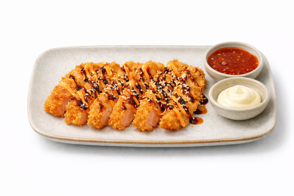 Sake Furai [Deep-Fried salmon] Cá hồi chiên xù 5pcs-duoc-ban-tai-Furin sushi