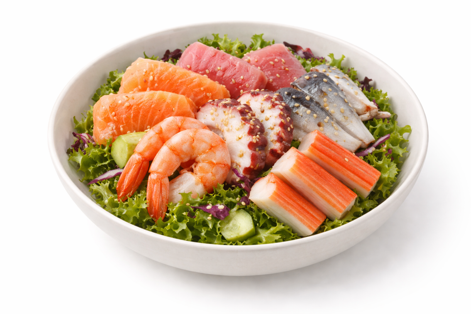 Kaisen sarada[Seafood salad] salad hải sản-duoc-ban-tai-Furin sushi