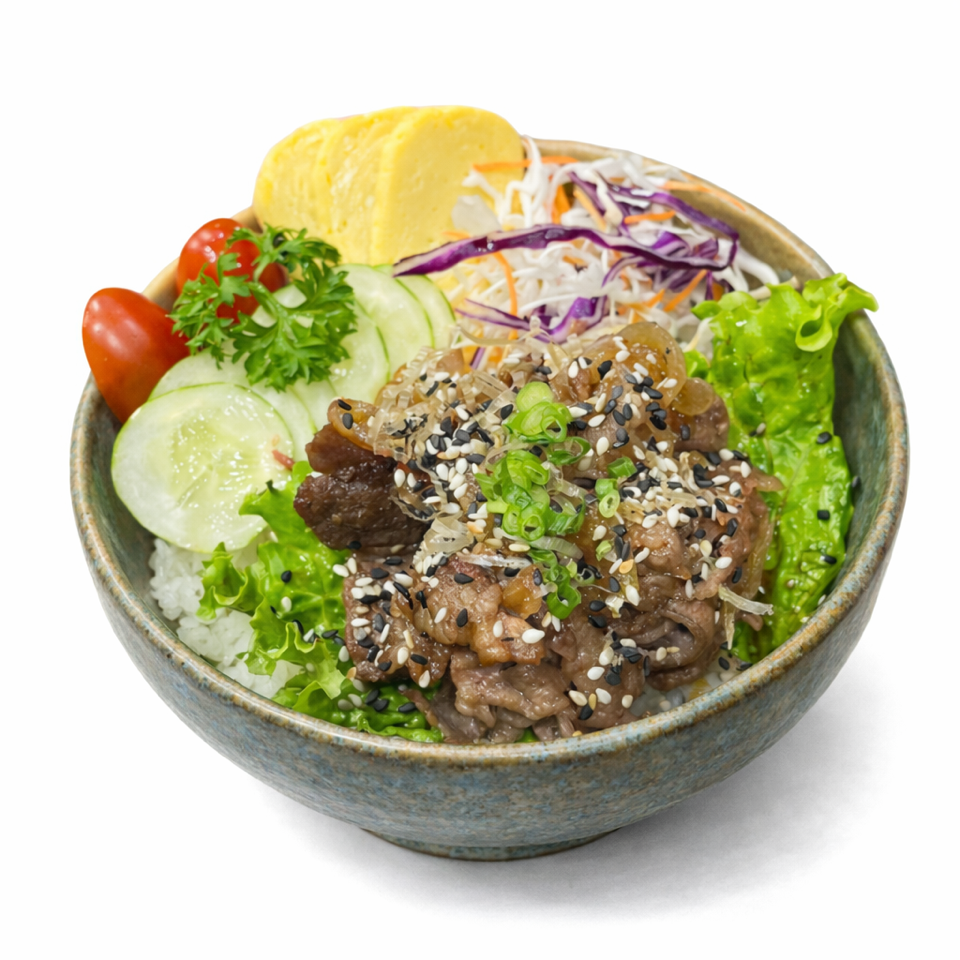 Gyu don[Stir-fry beef] Cơm bò xào sốt Teriyaki -duoc-ban-tai-Furin sushi