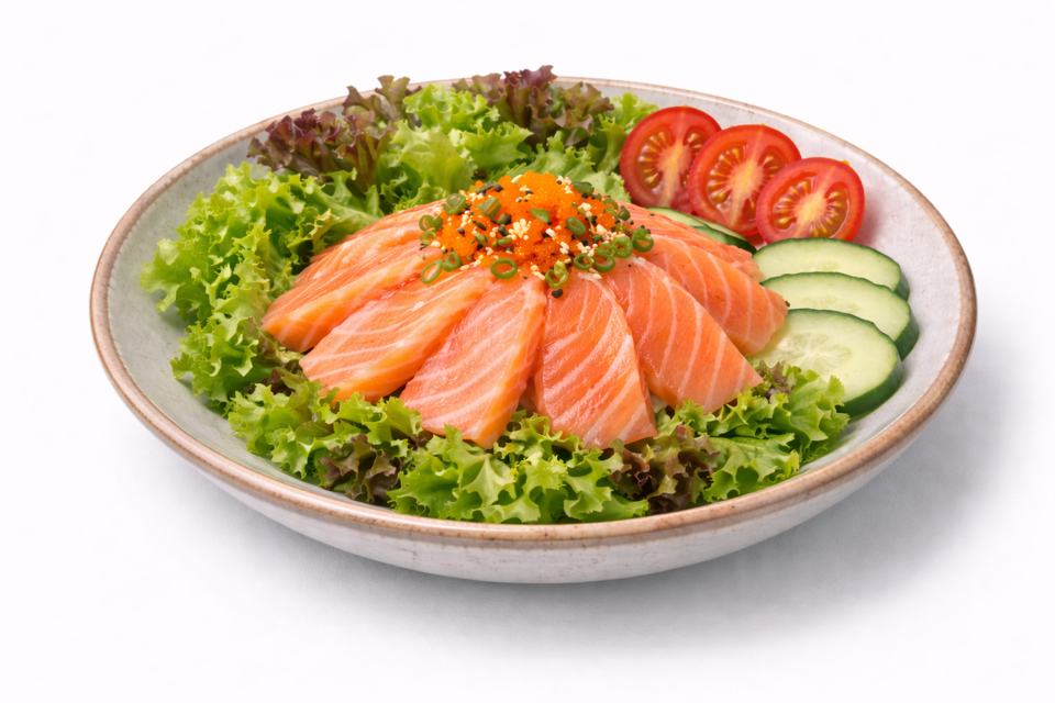 Sake sarada[Salmon salad] salad cá hồi-duoc-ban-tai-Furin sushi
