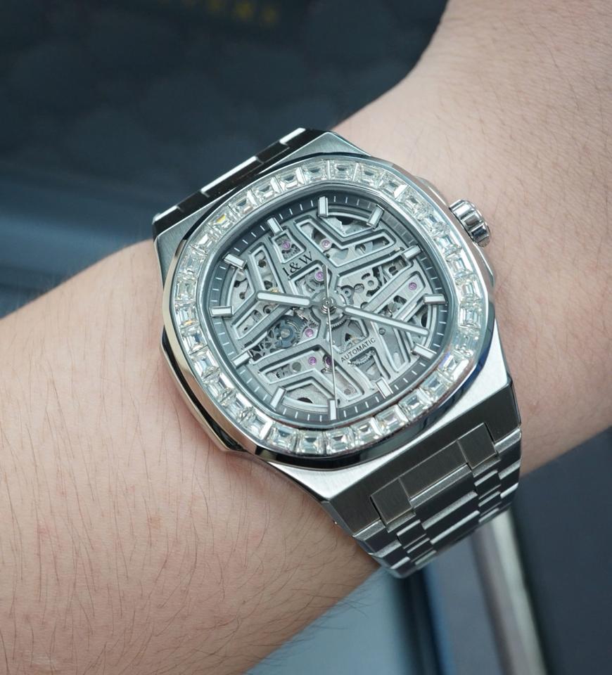 I&W CARNIVAL IW763G tiểu Patek niềng đá Skeleton 41mm-duoc-ban-tai-NGUYÊN độ đồng hồ (seikomod)